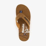 Heren teenslippers cognac