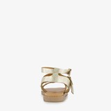 Dames sandalen goud met studs