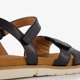 Leren dames sandalen zwart