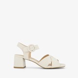 Dames sandalen met hak beige