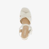 Dames sandalen met hak beige