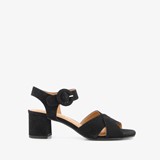 Dames sandalen met hak zwart