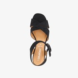 Dames sandalen met hak zwart