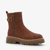 Dames biker boots cognac