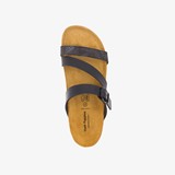 Dames bio slippers met sleehak zwart