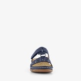Dames slippers met perforaties blauw