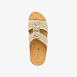 Dames slippers met perforaties beige