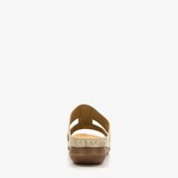 Dames slippers met perforaties beige