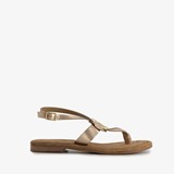 Leren dames sandalen goud