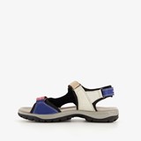 Leren dames sandalen beige roze