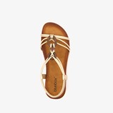 Dames sandalen met kralen goud