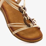 Dames sandalen met kralen goud