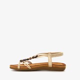 Dames sandalen met kralen goud