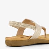 Gevlochten dames sandalen goud