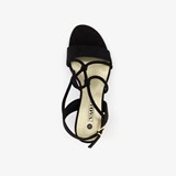 Dames sandalen met hak zwart