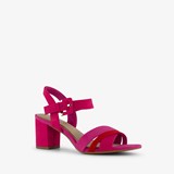 Nova dames sandalen met hak roze rood