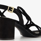 Dames sandalen met hak zwart