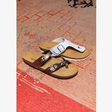 Dames bio slippers croco brons