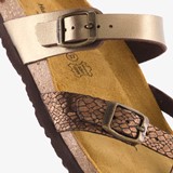 Dames bio slippers croco brons