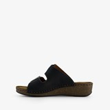 Leren dames sandalen zwart