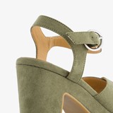 Dames sandalen met hak groen