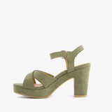 Dames sandalen met hak groen