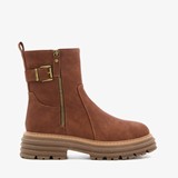 Dames biker boots cognac