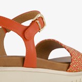 Dames sandalen oranje goud