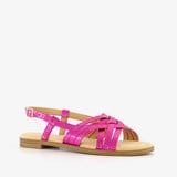 Blue Box metallic dames sandalen fuchsia roze