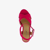 Dames sandalen met hak fuchsia roze