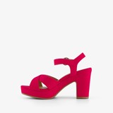 Dames sandalen met hak fuchsia roze