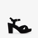Dames sandalen met hak zwart