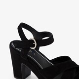 Dames sandalen met hak zwart