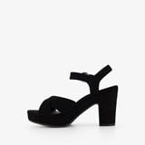 Dames sandalen met hak zwart