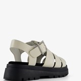 Dames vissers sandalen wit