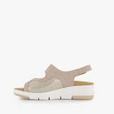 Leren dames sandalen beige