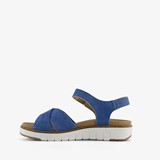 Leren dames sandalen blauw