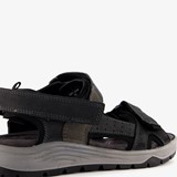 Leren heren sandalen zwart