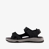 Leren heren sandalen zwart