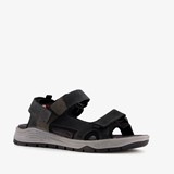 Leren heren sandalen zwart