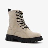 Meisjes veterboots van imitatiesuède