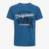 Heren T-shirt met tekstopdruk blauw