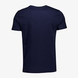 Heren T-shirt met tekstopdruk donkerblauw