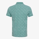 Heren polo met bloemenprint mintgroen