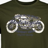 Heren T-shirt met print donkergroen