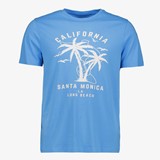 Heren T-shirt met print lichtblauw