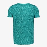 Heren T-shirt met bloemenprint blauw