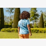 Jongens T-shirt met smiley blauw