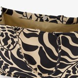 Shopper tas met print beige zwart