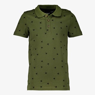 Unsigned jongens polo met palmbomen groen